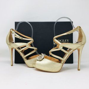 Badgley Mischka Fisher Platform Platino Mt Sandals